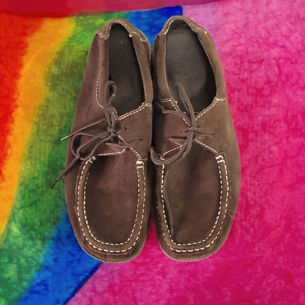 Yellow Box Mona Suede Chukka Loafers Womens Size 10 Dark Brown